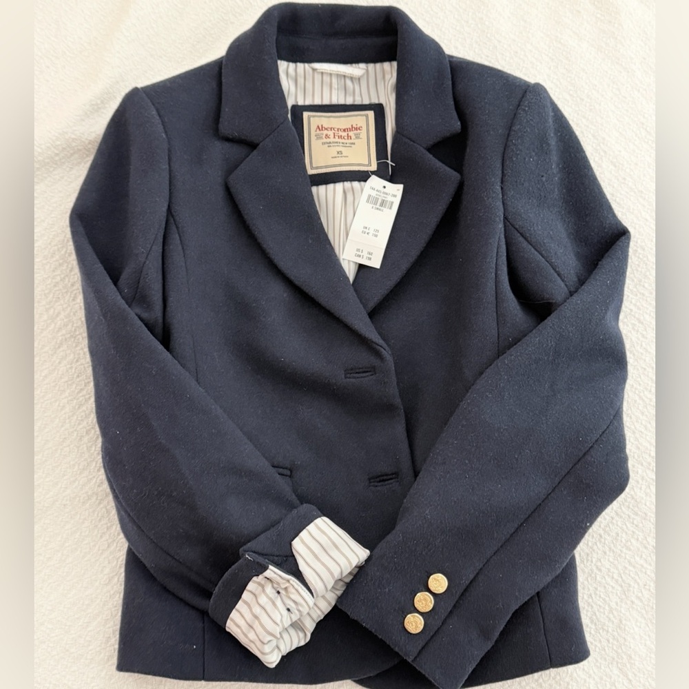 Abercrombie & Fitch Dark Blue Women's Blazer - Picture 6 of 9